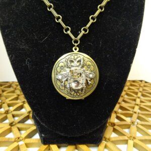 Handmade Steampunk Locket 17" Necklace, NWOT